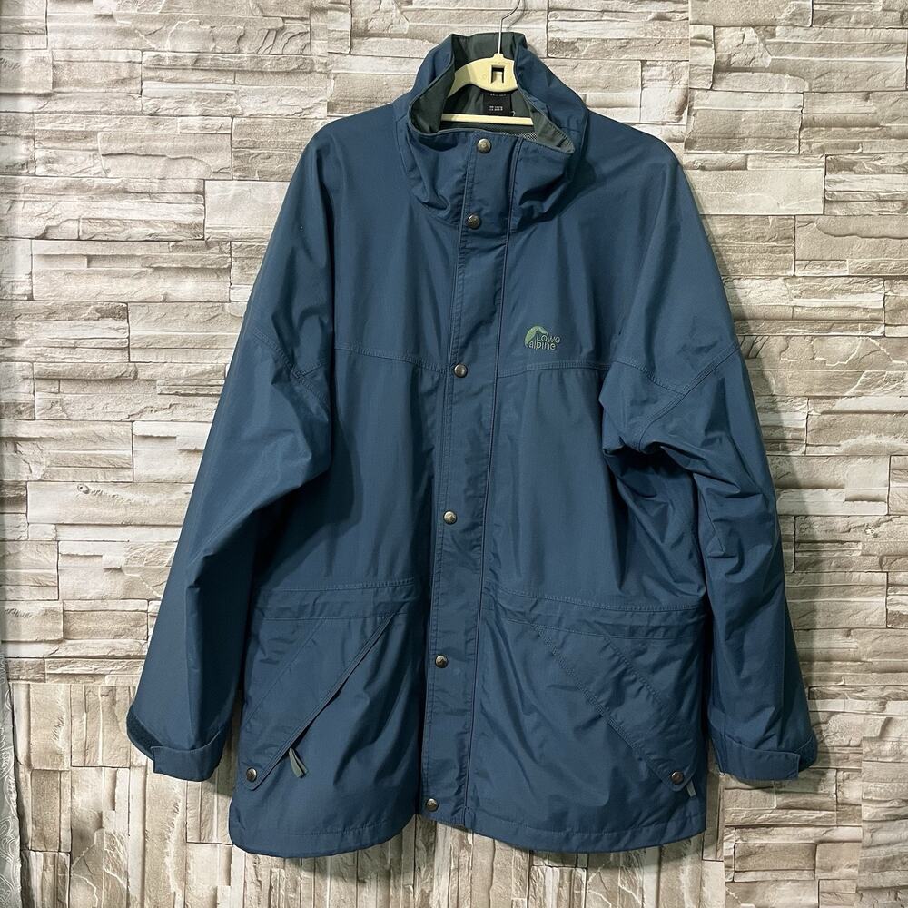 Lowe Alpine Jacket Mens Size L Teal Blue Triple Point Ceramic Waterproof Coat